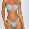Braguitas de bikini con fruncidos Cagliari en estampado multicolor pastel