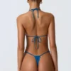 Braguitas de bikini con fruncidos Delray en azul océano