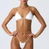 Braguitas de bikini con fruncidos Delray en blanco