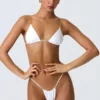 Braguitas de bikini con fruncidos Delray en blanco