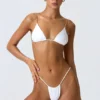 Braguitas de bikini con fruncidos Delray en blanco