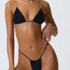 Braguitas de bikini con fruncidos Delray en negro