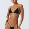 Braguitas de bikini con fruncidos Delray en negro