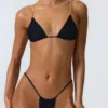 Braguitas de bikini con fruncidos Delray en negro
