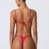 Braguitas de bikini con fruncidos Delray en rosa frambuesa