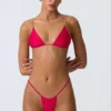 Braguitas de bikini con fruncidos Delray en rosa frambuesa