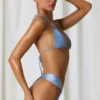 Braguitas de bikini con fruncidos Mahina en azul cielo