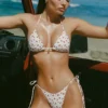 Braguitas de bikini Cove con lazos laterales y estampado de cerezas