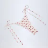 Braguitas de bikini Cove con lazos laterales y estampado de cerezas