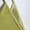 Braguitas de bikini de tiras superpuestas metalizadas Kisawa en verde