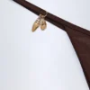 Braguitas de bikini tanga con detalle Cebu Charm en color chocolate oscuro