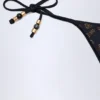Braguitas de bikini tanga con detalle Cebu Charm en negro