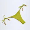 Braguitas de bikini tanga con detalle Cebu Charm en verde oliva