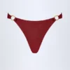 Braguitas de bikini tanga con detalles metálicos de St Barts en color cereza oscuro