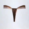 Braguitas de bikini tanga con fruncidos Maravi en dorado bronce
