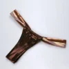 Braguitas de bikini tanga con fruncidos Maravi en dorado bronce