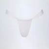 Braguitas de bikini tanga con fruncidos Solsona en blanco