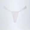 Braguitas de bikini tanga con fruncidos Solsona en blanco