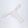 Braguitas de bikini tanga con fruncidos Solsona en blanco