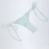 Braguitas de bikini tanga con lazos laterales Nieva en estampado floral azul
