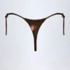 Braguitas de bikini tipo tanga Tierra en bronce dorado