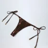 Braguitas de bikini tipo tanga Tierra en bronce dorado