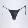 Braguitas de bikini tipo tanga Tierra en plateado cromado