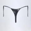 Braguitas de bikini tipo tanga Tierra en plateado cromado
