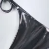 Braguitas de bikini tipo tanga Tierra en plateado cromado