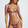 Braguitas de bikini triangulares con tanga Azure By Oh Polly en estampado multicolor