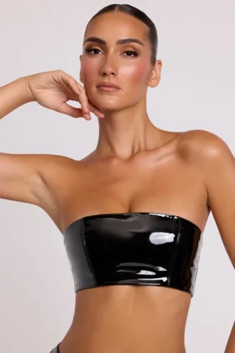 Bralet bandeau de vinilo Jadis en negro