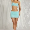 Bralette con flecos Aerin en azul aguamarina