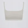Bralette de cuello cuadrado en gris claro