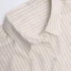 Camisa oversize de popelín de algodón Lerici con rayas en color topo