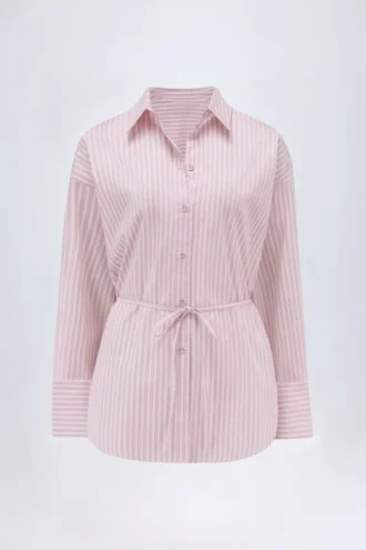 Camisa oversize Lerici con rayas rosas