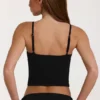 Camiseta corta de modal en negro