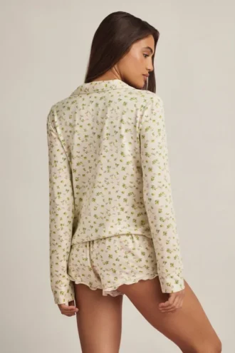 Camiseta de pijama de manga larga Mirae Modal con estampado de limones