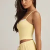 Camiseta de pijama tipo camisola Isalie de modal en amarillo pastel