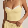 Camiseta de pijama tipo camisola Isalie de modal en amarillo pastel
