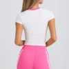 Camiseta estampada en blanco