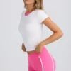 Camiseta estampada en blanco