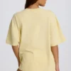 Camiseta oversize con estampado gráfico en color limón