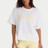 Camiseta oversize de jersey de algodón en blanco