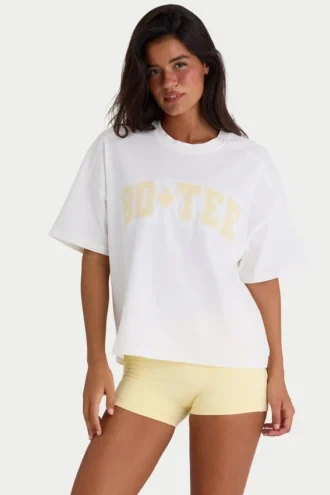 Camiseta oversize de jersey de algodón en blanco