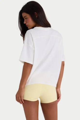 Camiseta oversize de jersey de algodón en blanco
