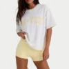 Camiseta oversize de jersey de algodón en blanco