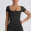 Camiseta sin costuras Super Sculpt en color ceniza