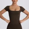 Camiseta sin costuras Super Sculpt en marrón