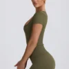Camiseta sin costuras Super Sculpt en verde claro