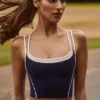Camiseta sin mangas con capas Soft Active en azul marino clásico